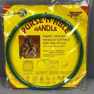 Rare Vintage Green 9” Macrame Crochet Purse-N-able Boho Purse Handles Lot Or 8